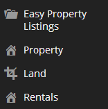 Enabled property, rental, land listing types